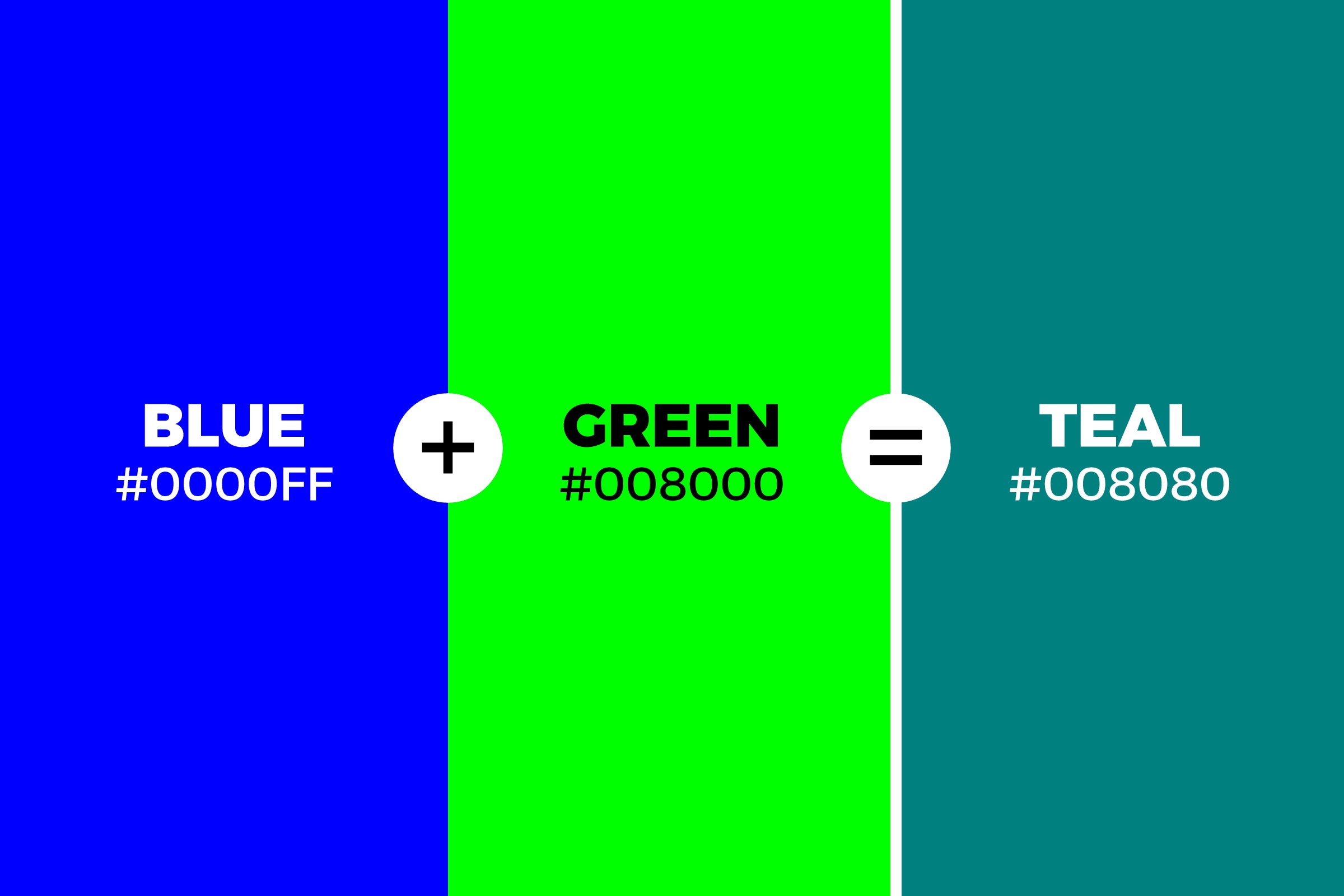 What-Color-Does-Blue-and-Green-Make-When-Mixed-with-Paint-Subtractive-Color-Model-with-color-names-and-hex-codes