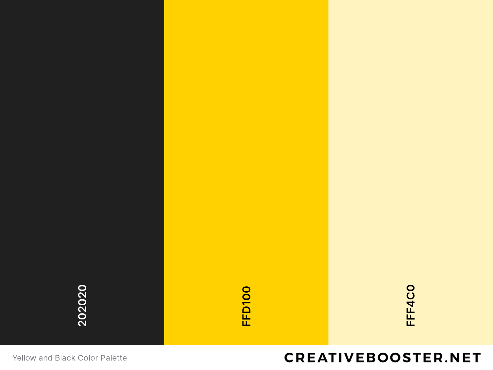 Yellow and Black Color Palette