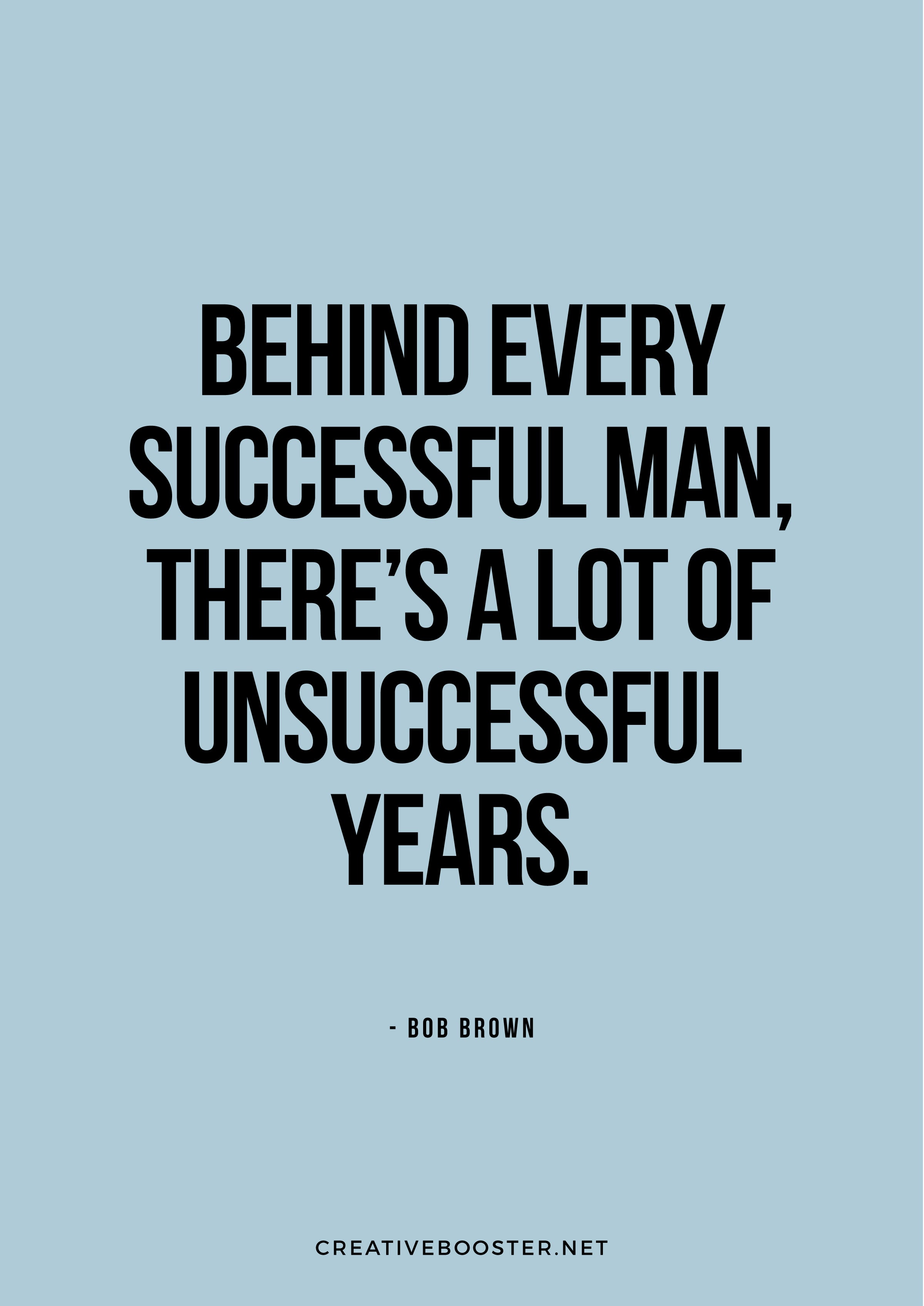You-Got-This-Quotes-For-Him-“Behind every successful man, there’s a lot of unsuccessful years.” – Bob Brown (Quote Art Print)