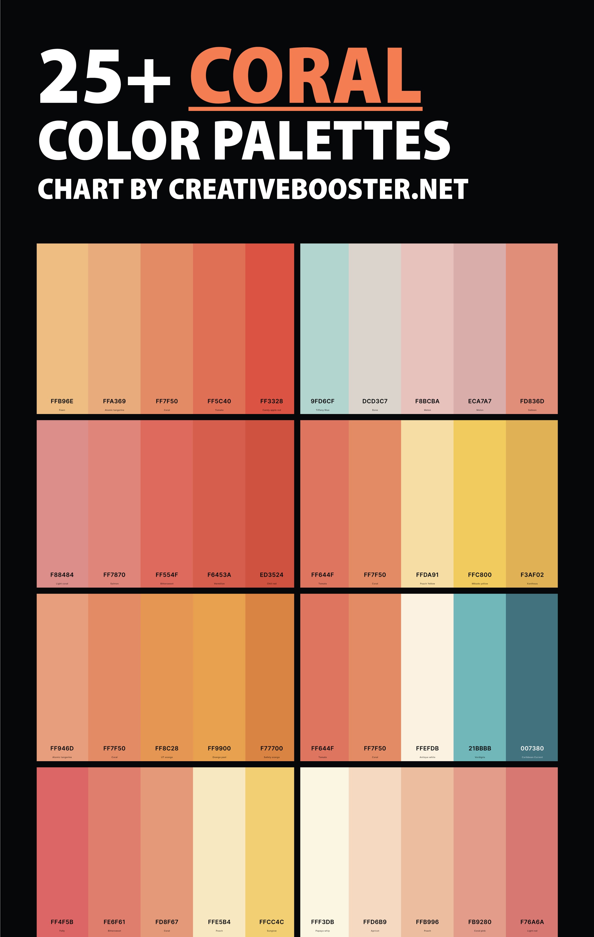 coral-color-palettes-chart-with-names-and-hex-codes-pinterest