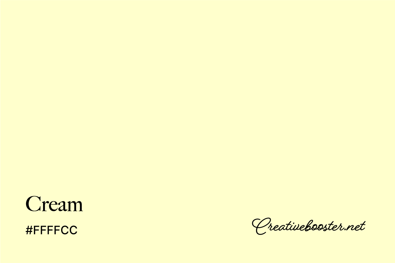cream-color-with-name-and-hex-code-#FFFFCC