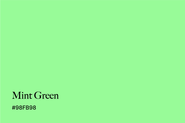 mint-green-color-backroung-with-name-and-hex-code-#98FB98