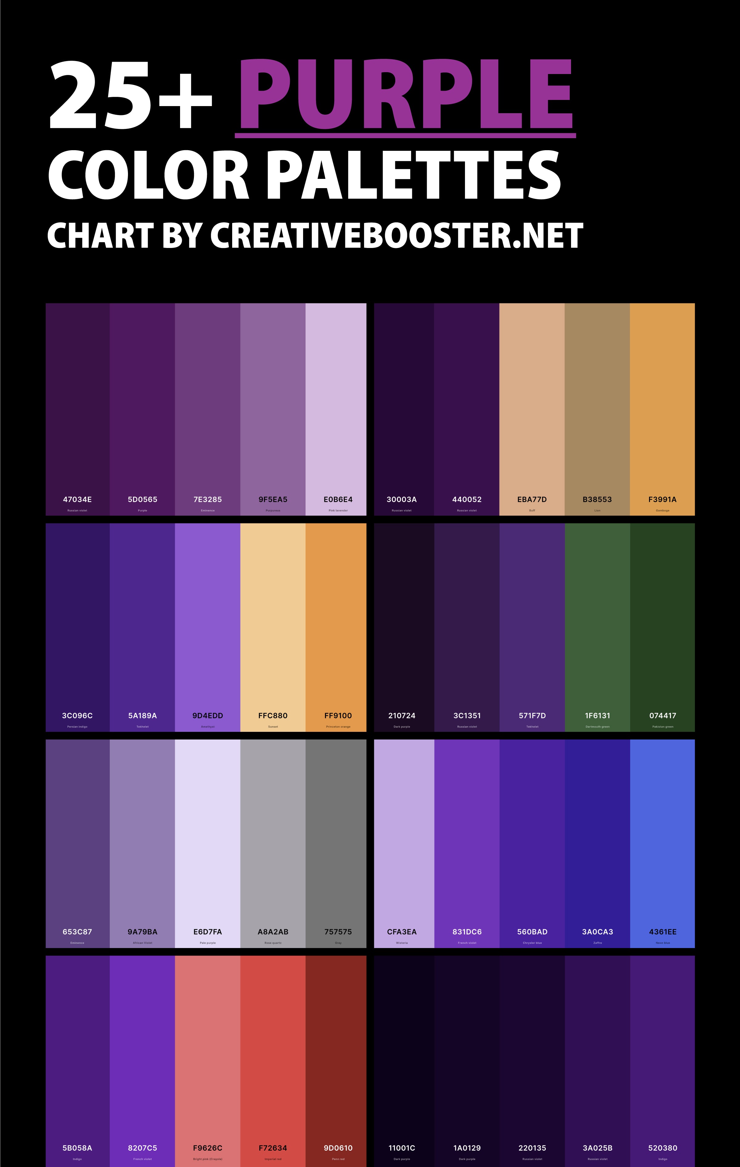 purple-color-palettes-chart-with-names-and-hex-codes-pinterest