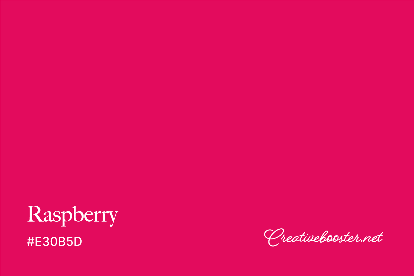 raspberry-color-with-name-and-hex-code-#E30B5D