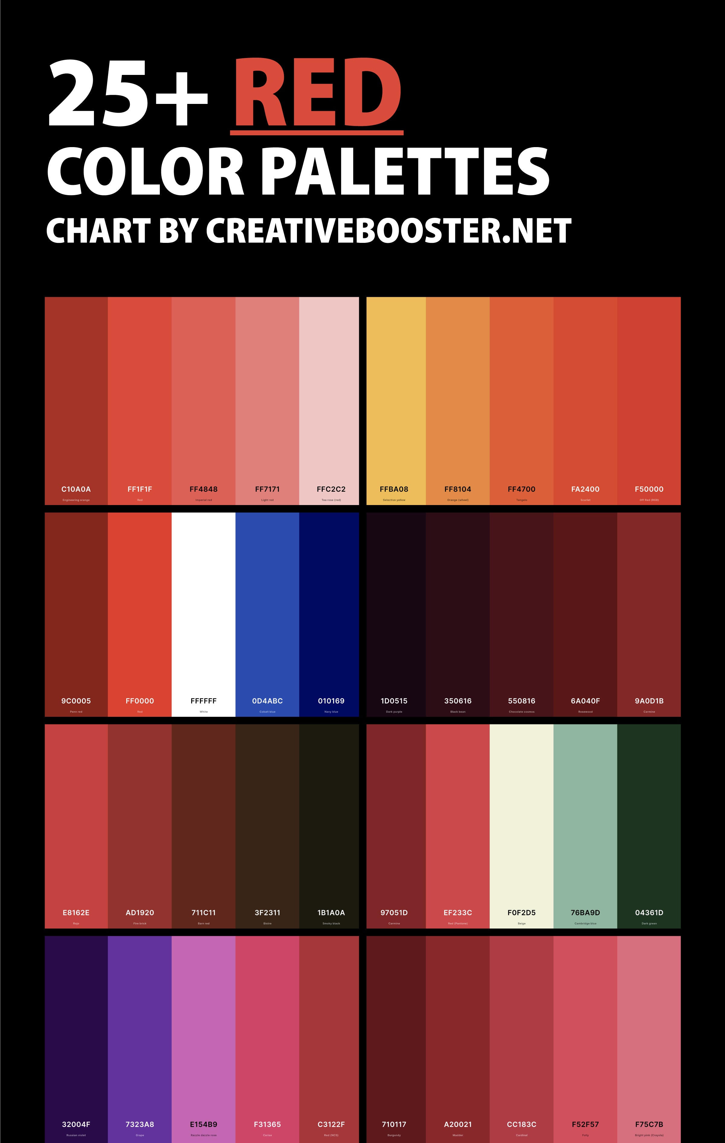red-color-palettes-chart-with-names-and-hex-codes-pinterest