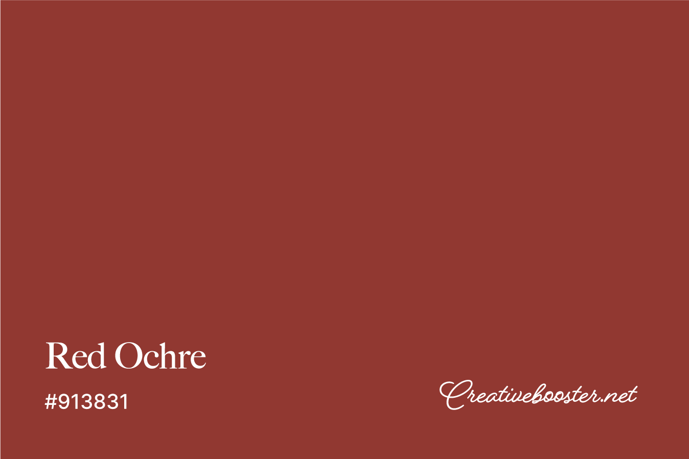 red-ochre-color-with-name-and-hex-code-#913831