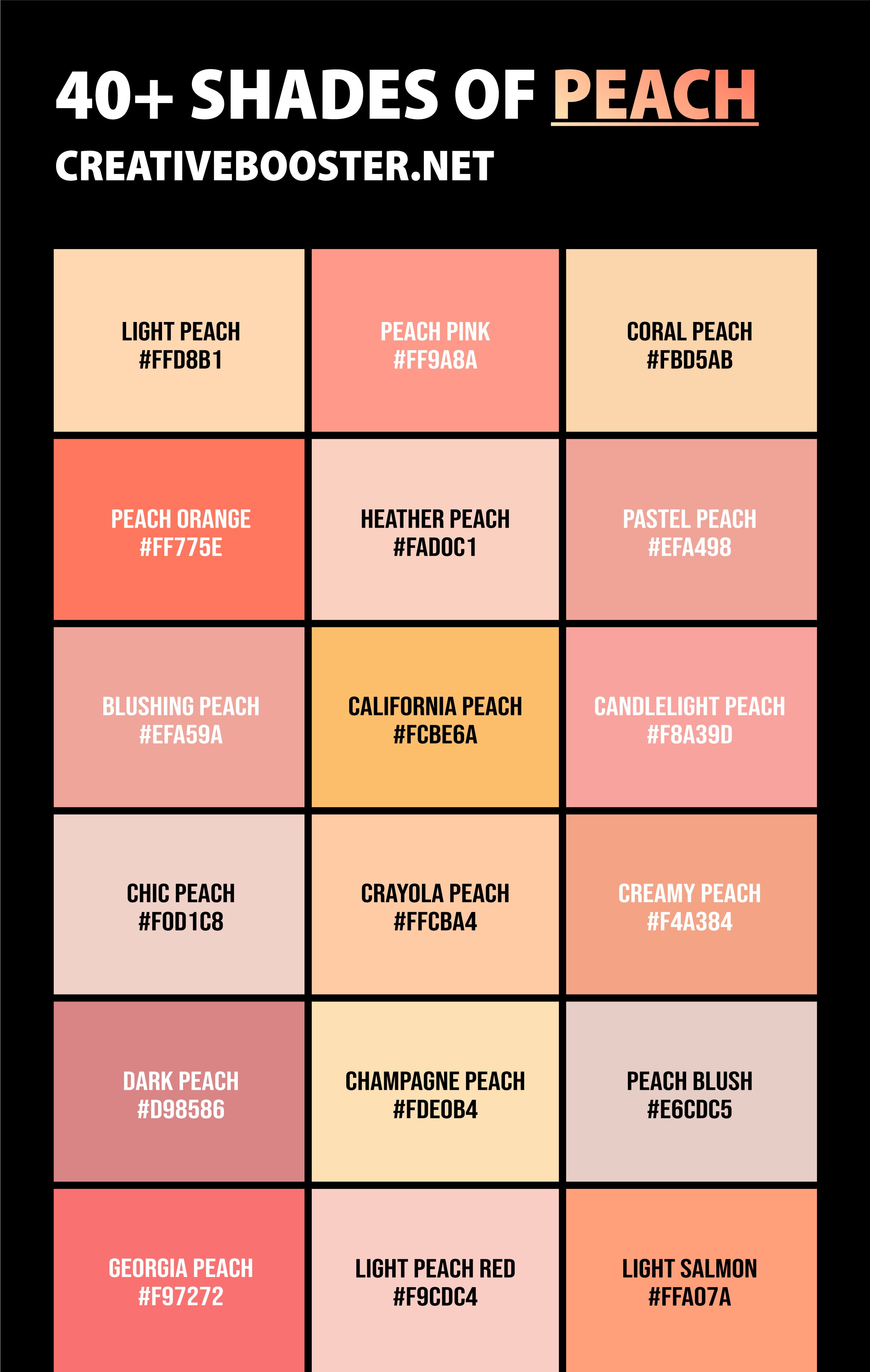 shades-of-peach-color-with-names-and-hex-codes-pinterest
