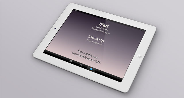 Download Free Ipad Perspective Psd Mockup Creativebooster PSD Mockup Templates