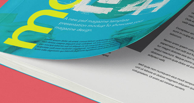 Download Free A5 Psd Magazine Mockup Isometric View Creativebooster