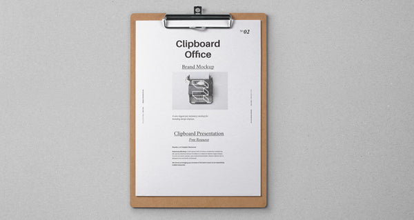 Download Free Top View of Psd Clipboard Stationery Mockup ...