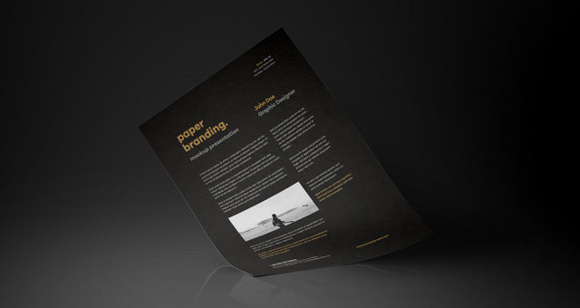 Download Free A4 Psd Paper Mock Up Creativebooster