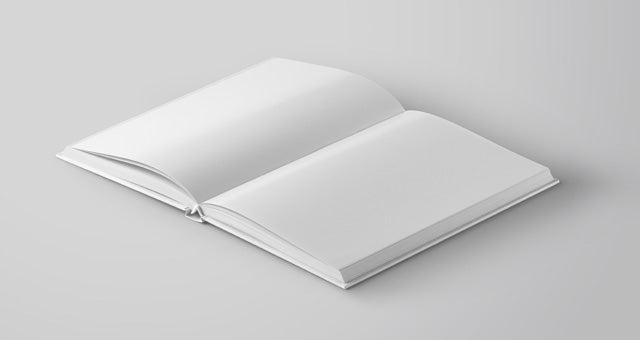 Download Free Open Hardcover Book Mockup Perspective View - CreativeBooster