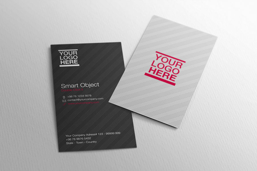 Download Free 2 x Vertical and Horizontal Business Card Mockups - CreativeBooster