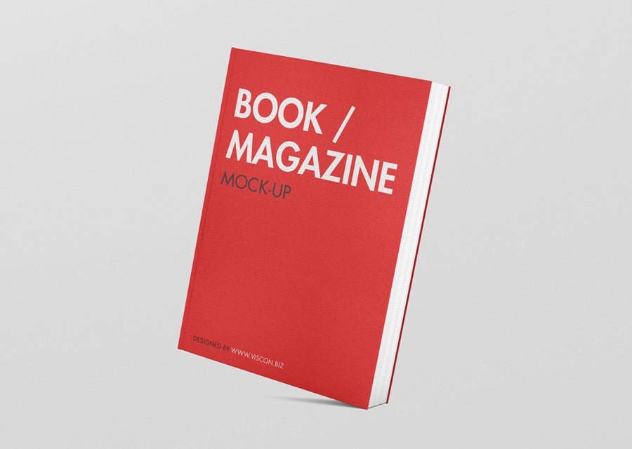 Download Free Standing Book Magazine Mockup - CreativeBooster PSD Mockup Templates