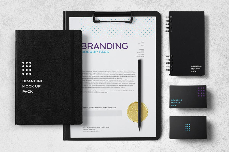 Download Free Business Branding Stationery Pack Mockup Creativebooster PSD Mockup Templates