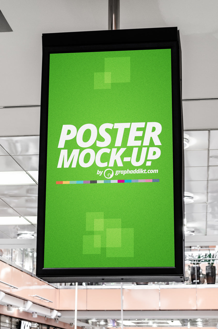 Download Free Shop Mall Display Screen Advertisement Board Mockup - CreativeBooster
