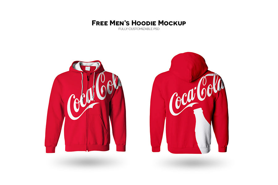 Free Hoodie Mockup Front and Back View - CreativeBooster