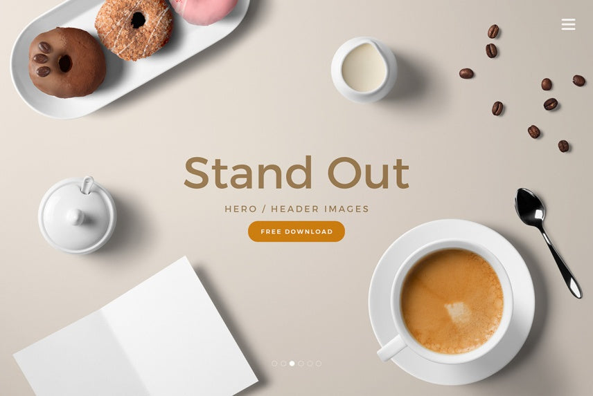 Download Free Kitchen Ready Header Mockup Coffee Cup Included Creativebooster