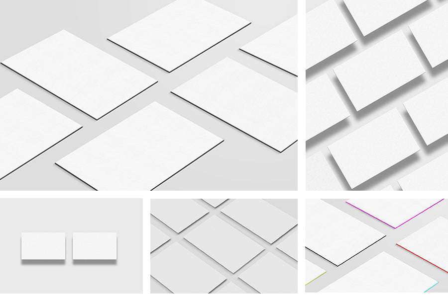 Download Free Set Of Clean Business Card Mockups Multiple Views Creativebooster