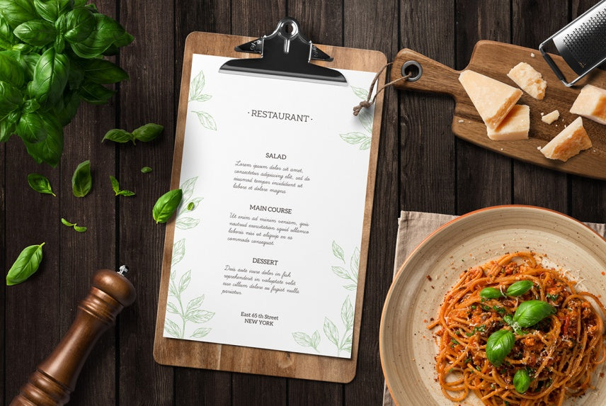 Download Free Kitchen Ready Restaurant Menu Mockup Creativebooster