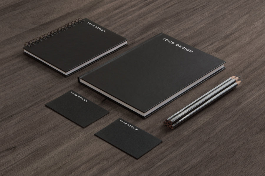 Download Free Black and Classic Branding Stationery PSD Mockup - CreativeBooster