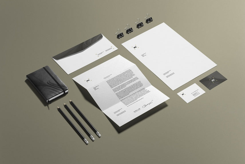 Download Free Isometric Business Stationery Branding Mockup ...