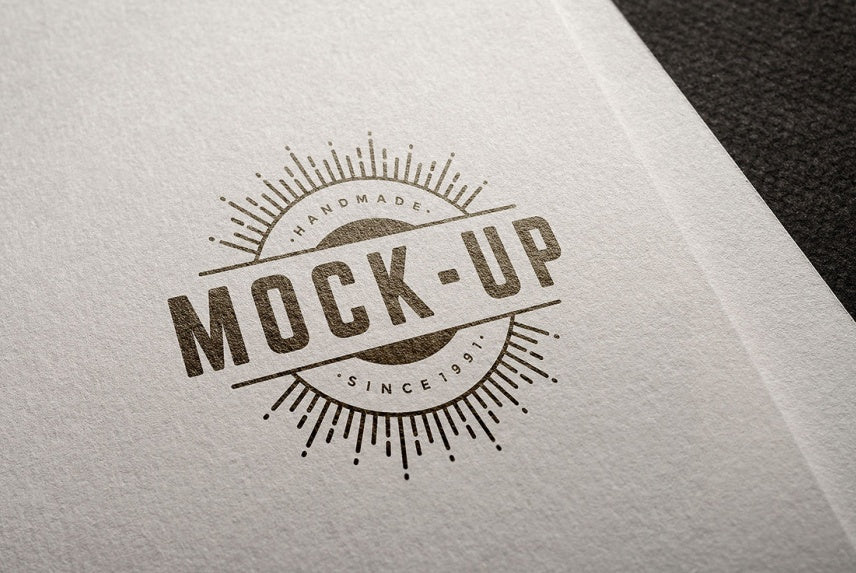 Free White Paper Logo Mockup - CreativeBooster