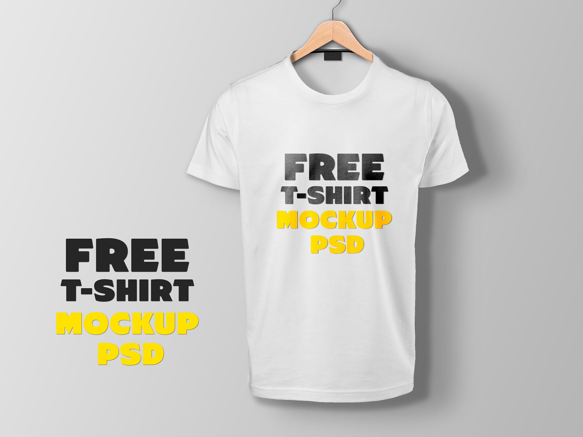 Download Free Realistic Fully Customizable T-Shirt Mockup - CreativeBooster