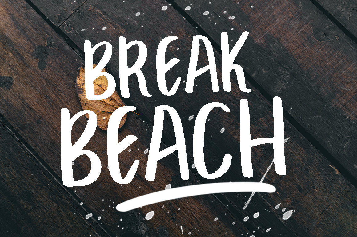 Break Beach Free Brush Font Creativebooster