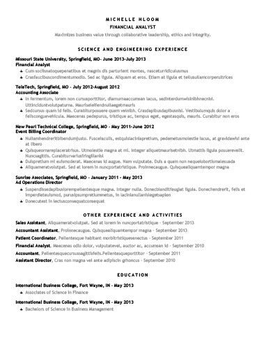 Free Chronological Star Showing CV Resume Template in Microsoft Word (DOCX) Format