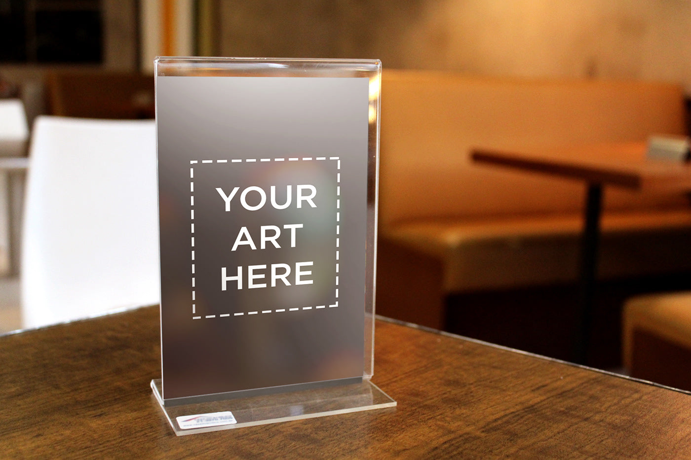 Free Thickness Acrylic Table Standee Mockup Creativebooster