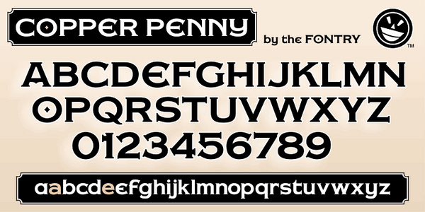 Free Copper Penny DTP Font - CreativeBooster