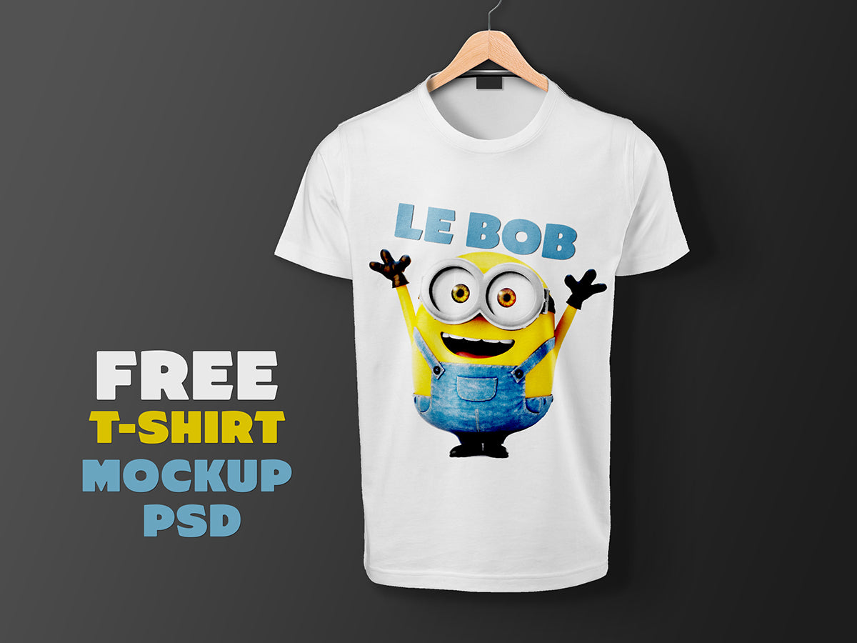 Download Free Realistic Fully Customizable T-Shirt Mockup - CreativeBooster