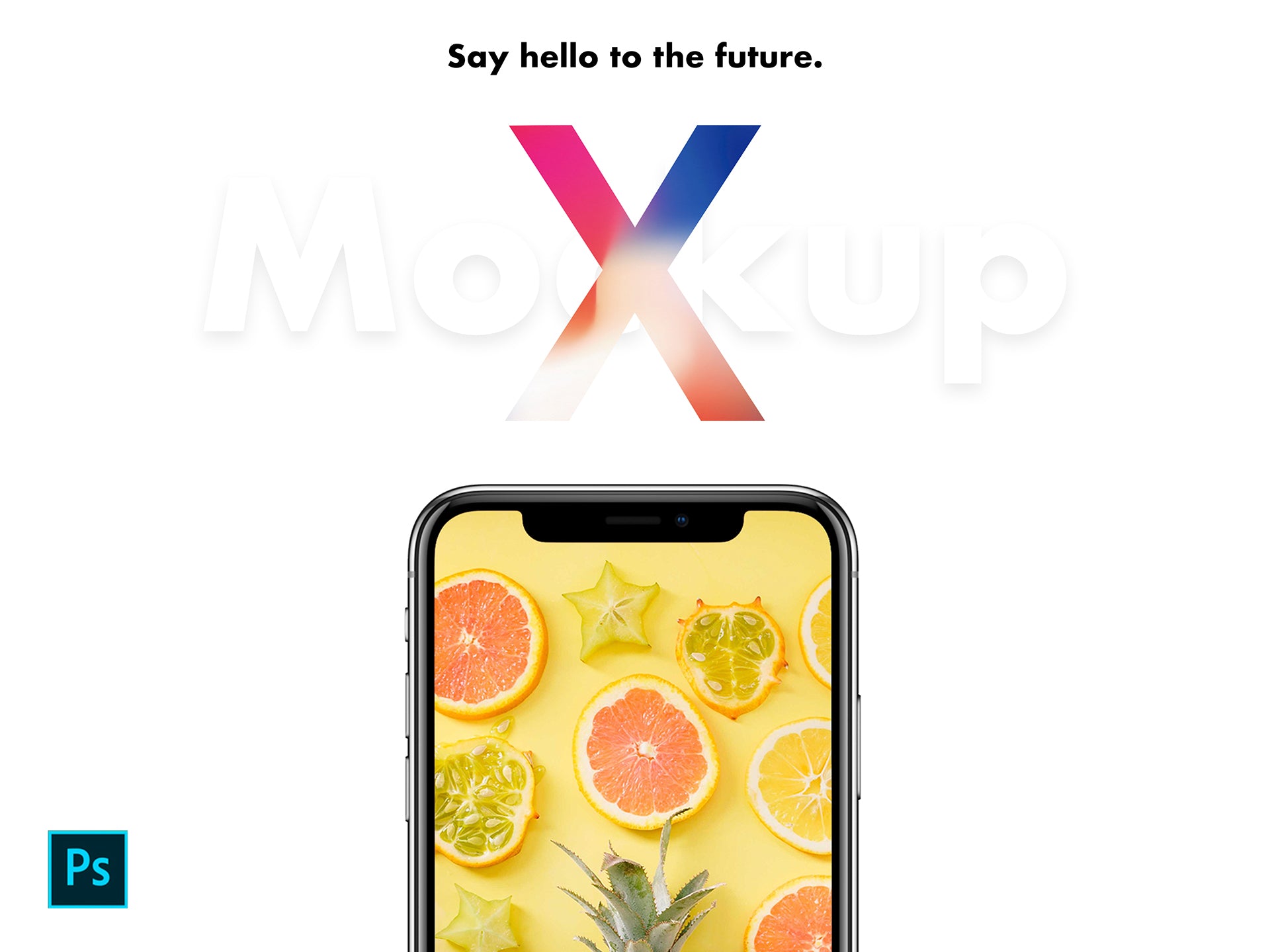 Download Free Highly Detailed Black iPhone X Mockup Front View ...