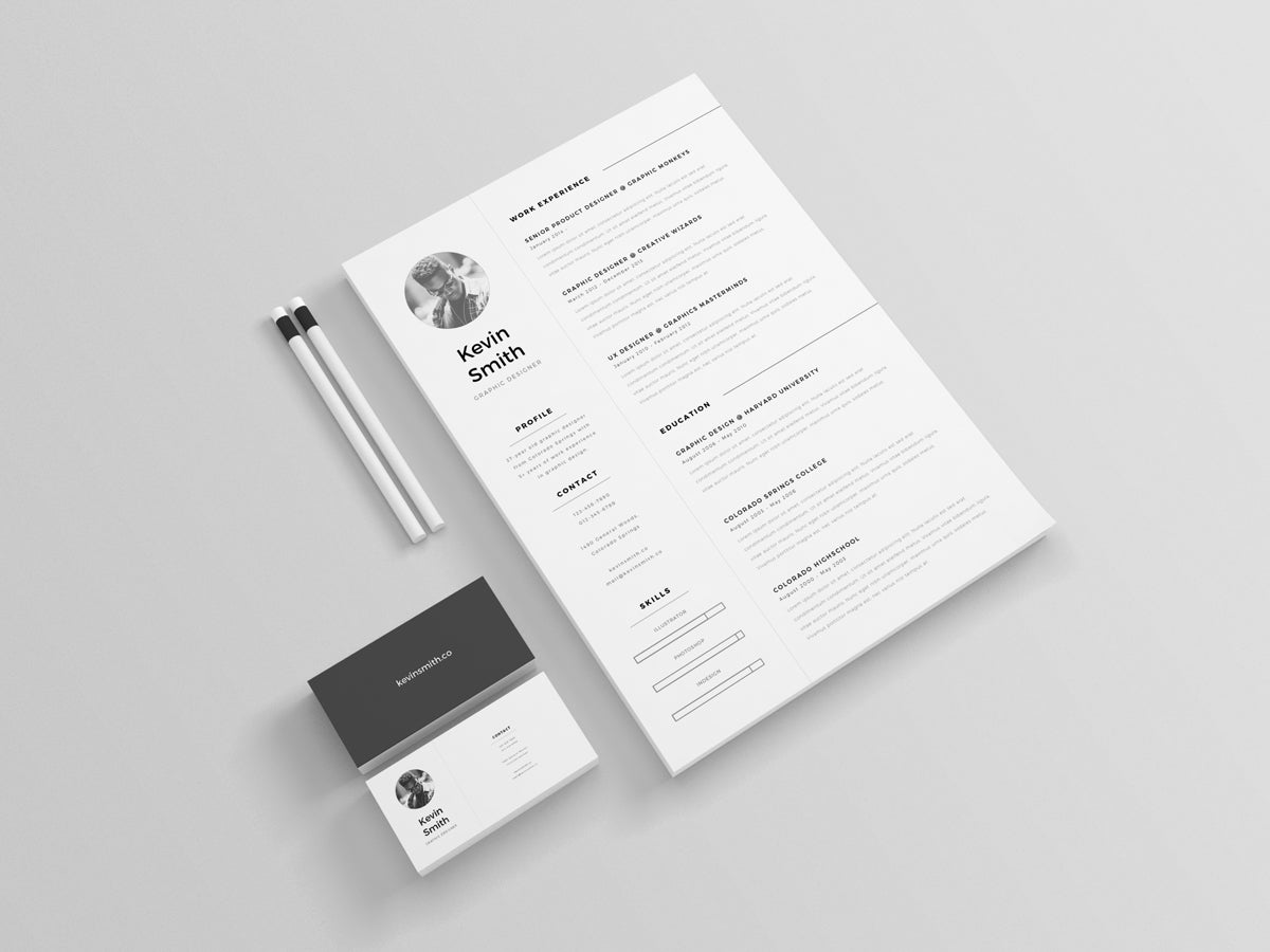 in Illustrator Free CV Clean Minimal (AI Resume Template ... and