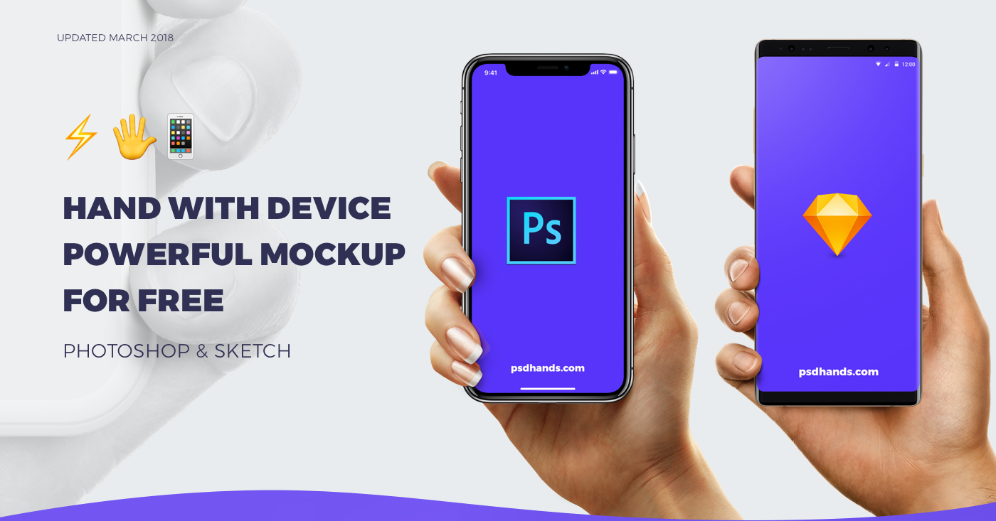 Download Free PSD Hand Holding a iPhone X Mockup - CreativeBooster
