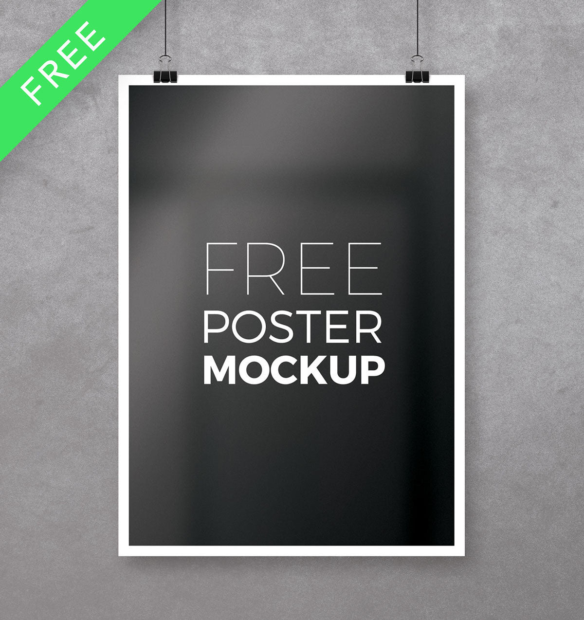 Free Multipurpose Photoshop Poster Mockup - CreativeBooster