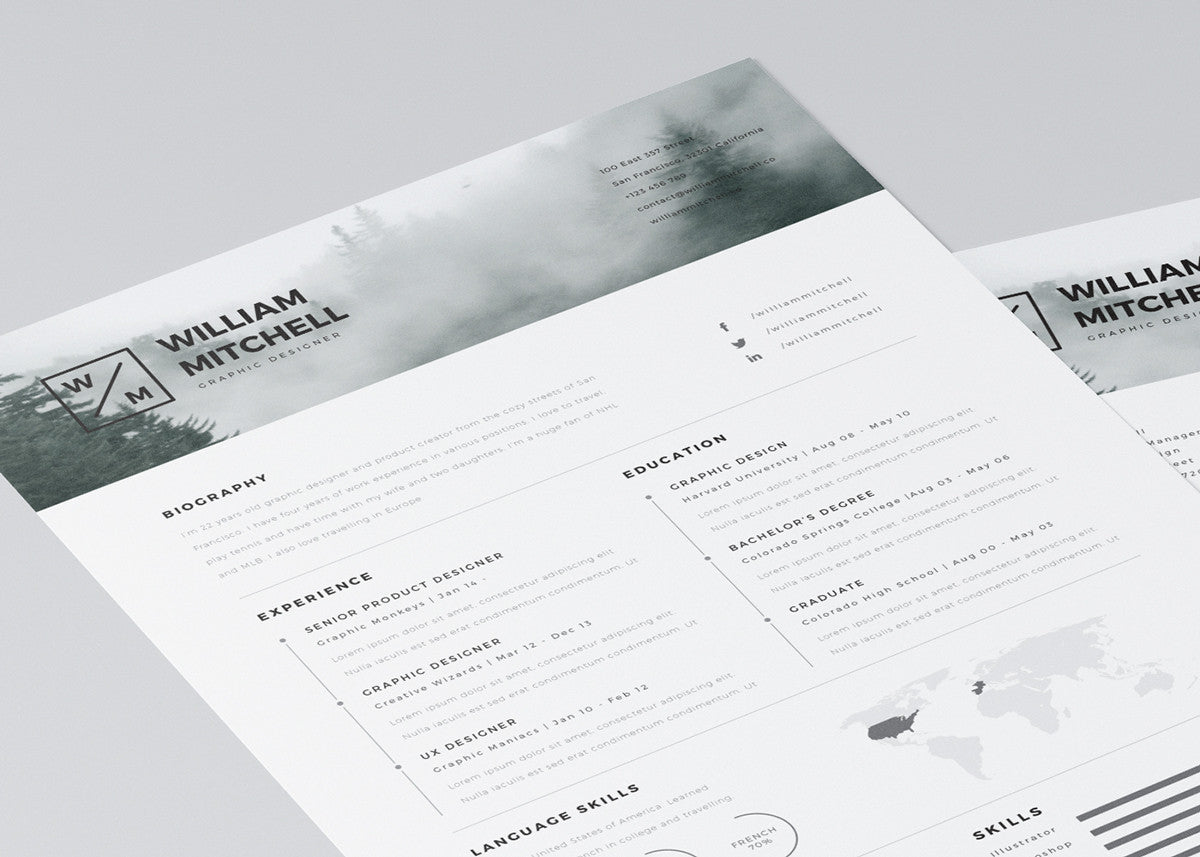 Free Minimalistic And Clean Resume Template Creativebooster