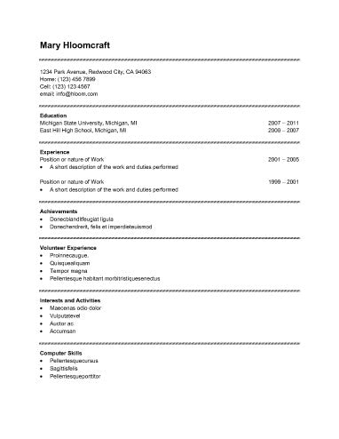 Free Simple And Minimal Cv Resume Template In Microsoft Word Docx