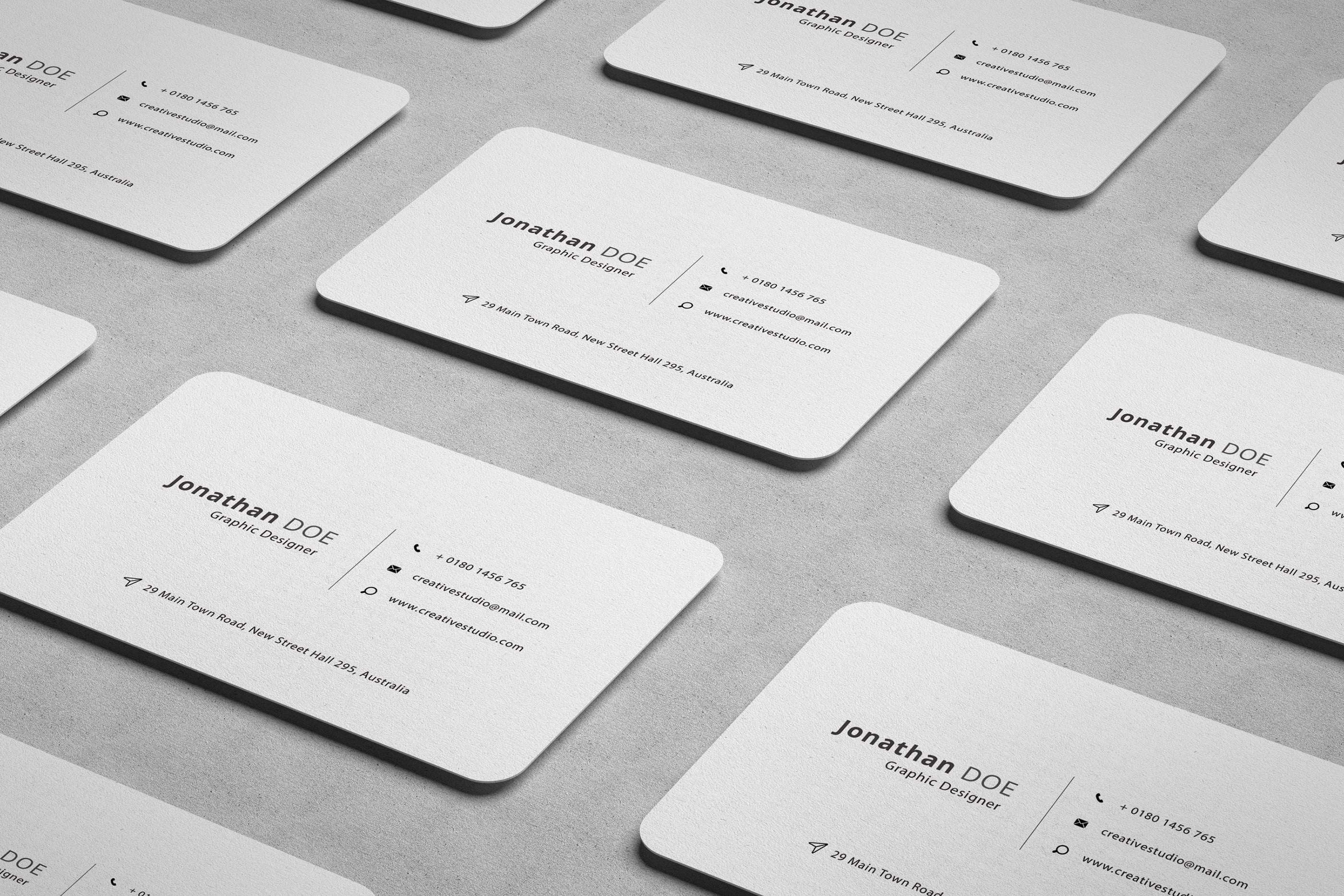Download Free Rounded Professional Business Card Psd Mockup Creativebooster