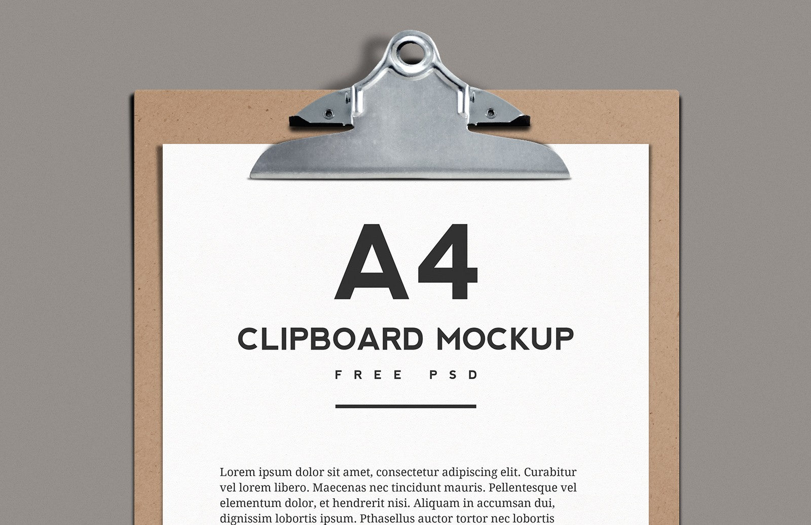 Download Free A4 Clipboard Mockup - CreativeBooster