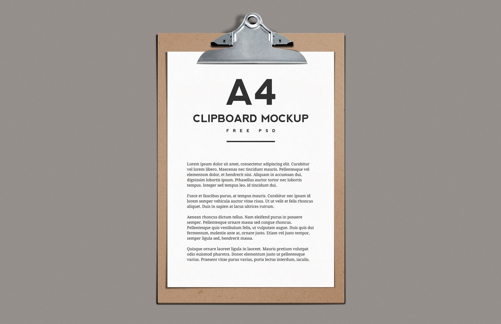 Download Free A4 Clipboard Mockup - CreativeBooster