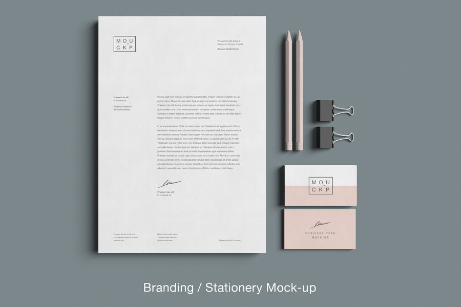 Download Free Advanced Clean Branding Stationery Mockup Business Card and Lette - CreativeBooster