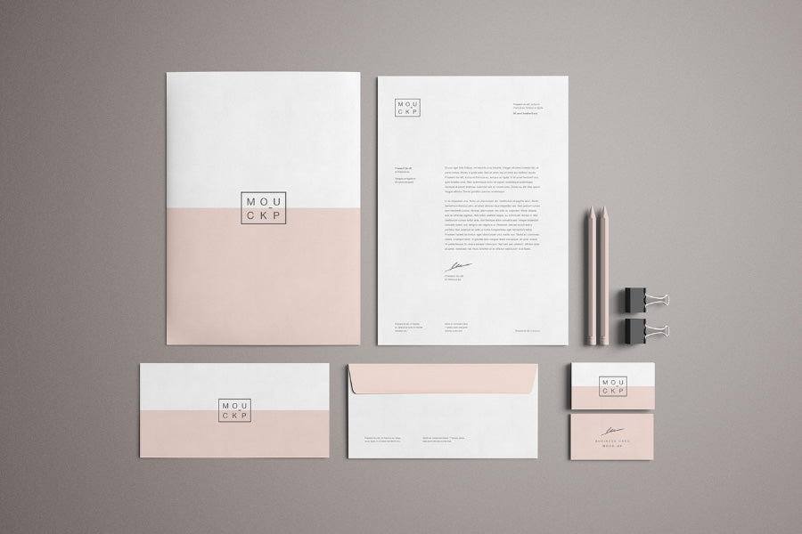 Free Advanced Clean Branding Stationery Mockup Business Card and Lette - CreativeBooster
