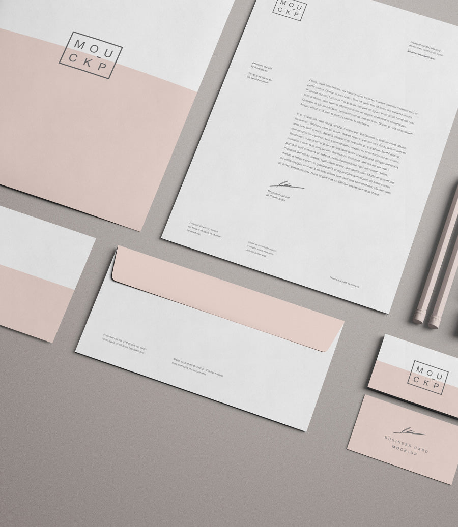 Download Free Advanced Clean Branding Stationery Mockup Business Card And Lette Creativebooster PSD Mockup Templates