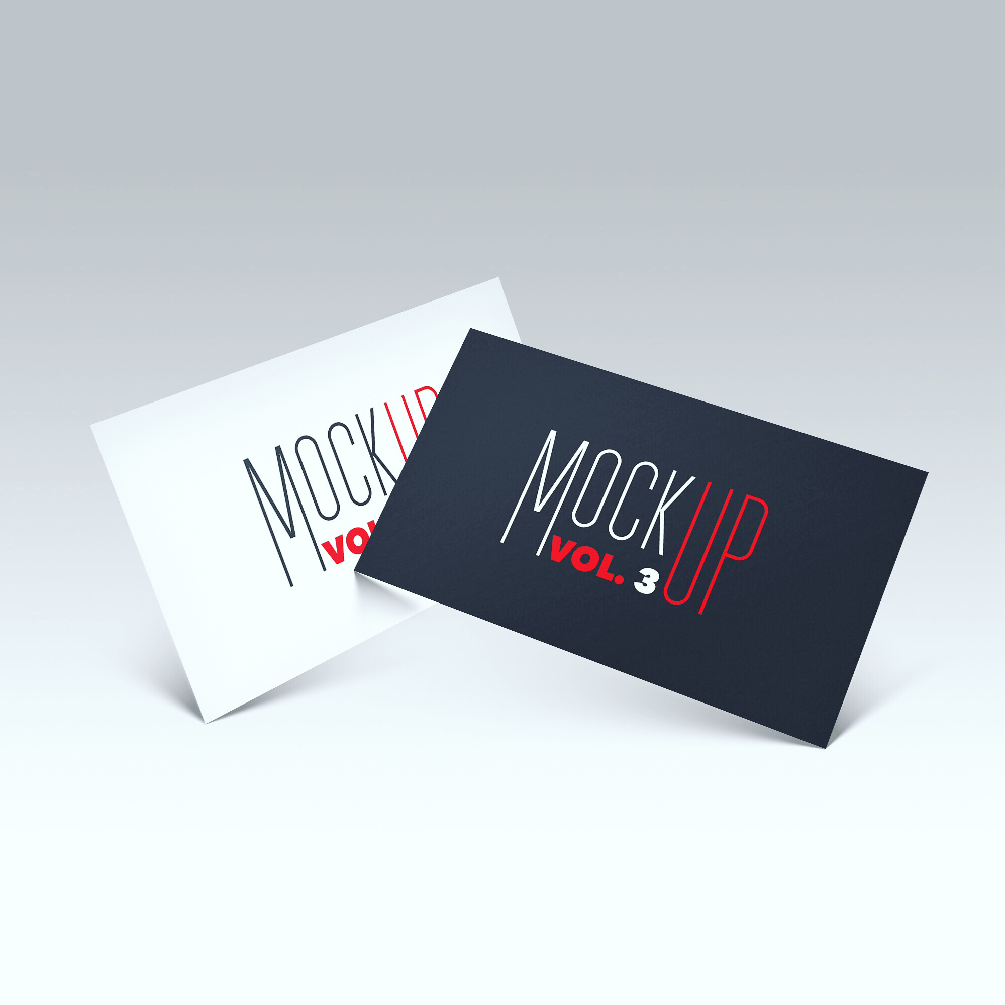 Free Floating Front Business Card Photoshop PSD Mockup - CreativeBooster