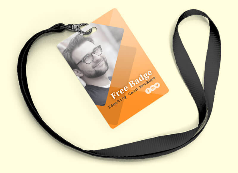 Download Free Badge Identity Card Mockups Creativebooster