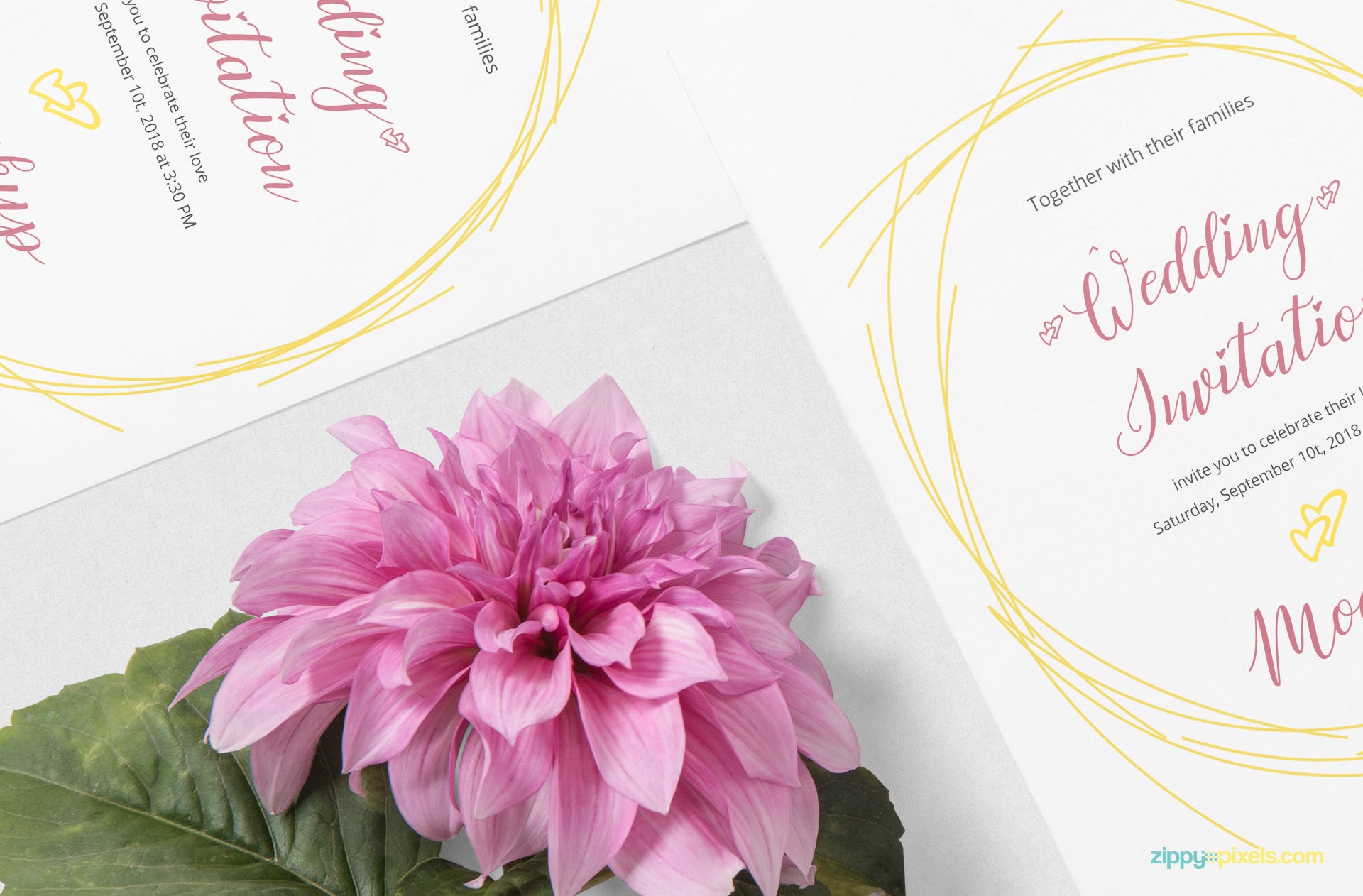 Download Free Wedding Card Mockup PSD - CreativeBooster