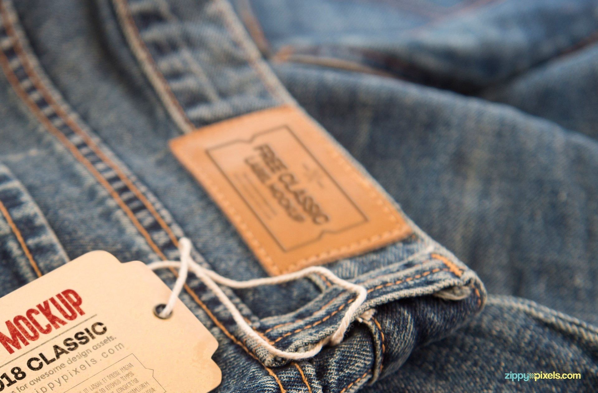 Download Free Clothing Label Mock Ups - CreativeBooster