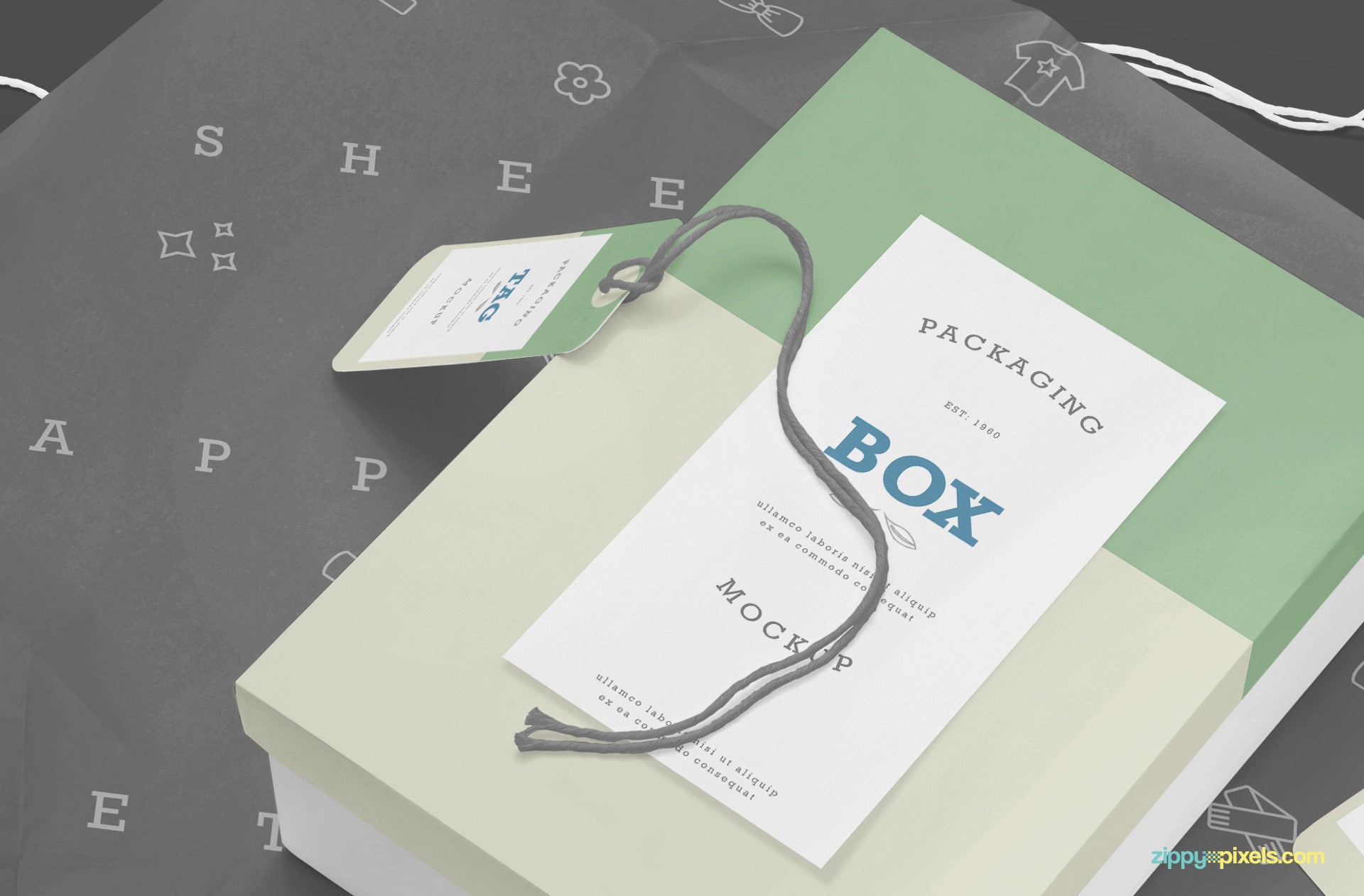 Download Free Rectangle Box Mockup PSD - CreativeBooster